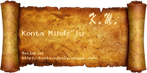 Konta Mihály névjegykártya