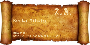 Konta Mihály névjegykártya