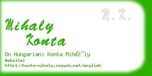 mihaly konta business card
